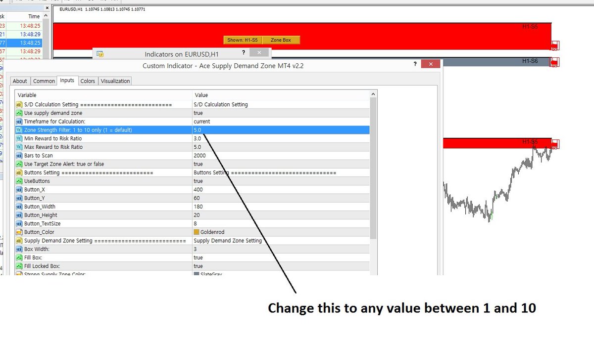MetaTraderView's tweet image. Strength at Origin input is an important input for Ace supply demand zone Indicator. This input can be selected between 1 and 10. #forextrading #forexsignals #elliottwavepattern