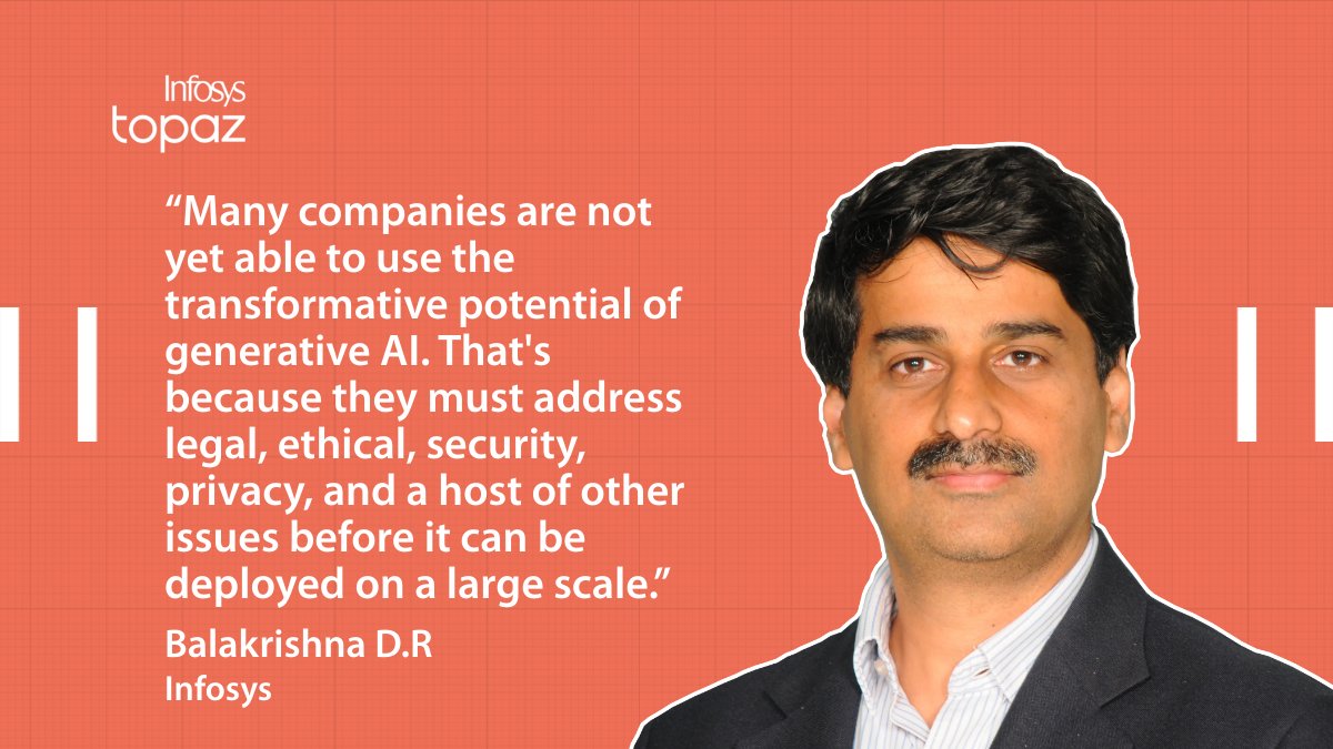 InfosysEurope's tweet image. What are the key factors related to #GenerativeAI and how can organizations address them? Learn more on @ComputerWeekly to learn what factors to consider. bit.ly/3PN8Rpc #appliedAI #InfosysTopaz