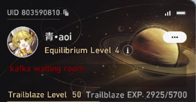 mxxnvelvet's tweet photo. eq lvl 4!! 😤 #hsrtwt #StarRailCountDown https://t.co/UM2djhZG8K