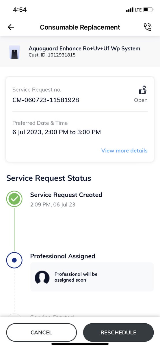 After several service requests and advance payments done by no one is bothered to attend my complaint after 4 days. Pathetic service @EurekaForbes @eurekaforbesltd