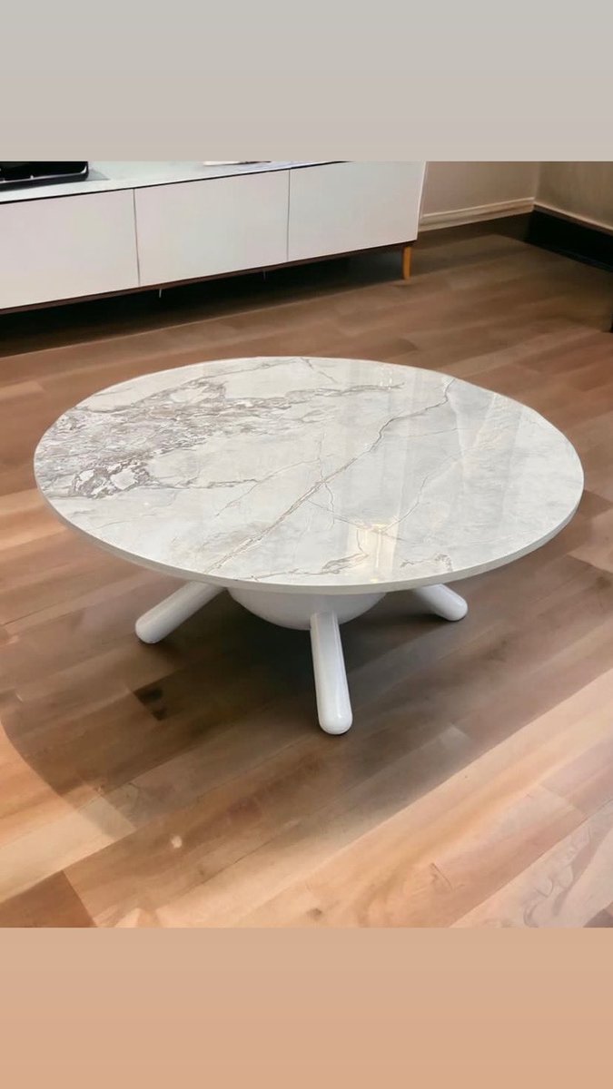 LessismoreF's tweet image. Introducing our exquisite marble coffee table, where luxury meets timeless beauty. 

The high polish pure marble stone top effortlessly captivates your attention, a true testament to quality. 

Supported by a legged orb design, this coffee table elevates your space to new levels