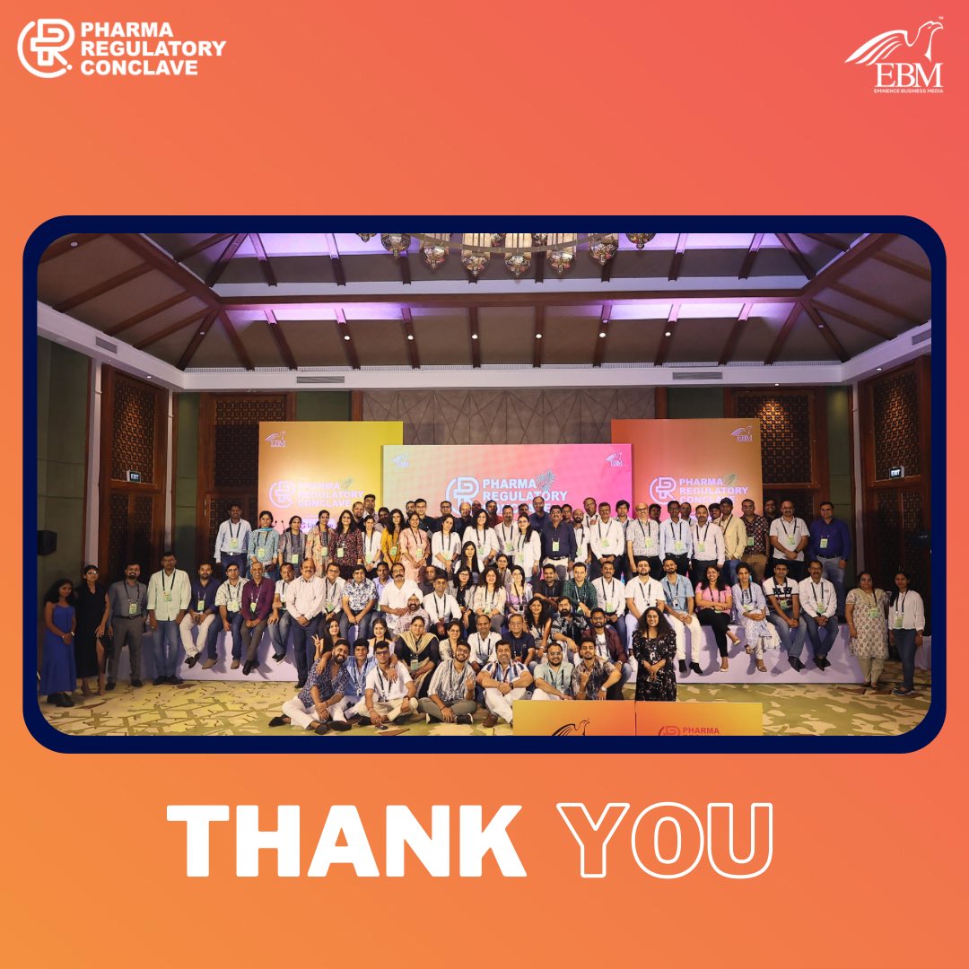 eminence_group9's tweet photo. Team work makes the dream work!
Grateful to all of the attendees, speakers, and our event partners for making Pharma Regulatory Conclave 2023 a huge success see you in 2024
#eminencebusinessmedia #ebmprc #ebm #prc #pharma #regulatory #regulatoryguidelines https://t.co/qZ98EDNwkw