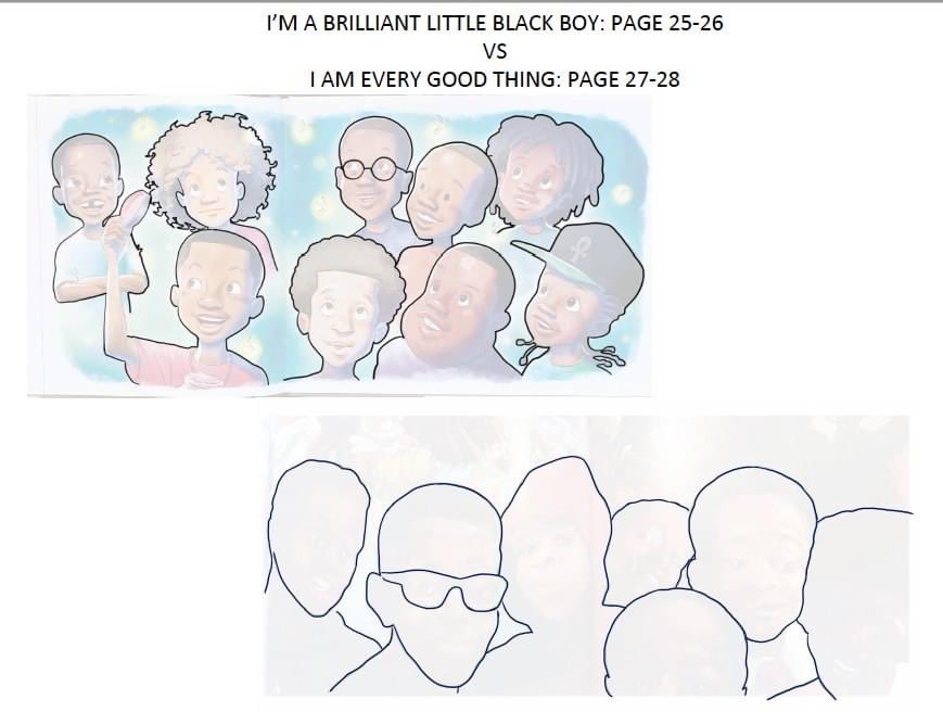 BettyKBynum's tweet photo. How is this many  a coincidence?? THE PAGES ON THE RIGHT IS MY BOOK, I'M A BRILLIANT LITTLE BLACK BOY, 2016.
**THE PAGES ON THE LEFT ARE FROM PENGUIN RANDOM HOUSE PAGES OF I AM EVERY GOOD THING, 2019.
Left here for your perusal. https://t.co/MLbtiDR0gk