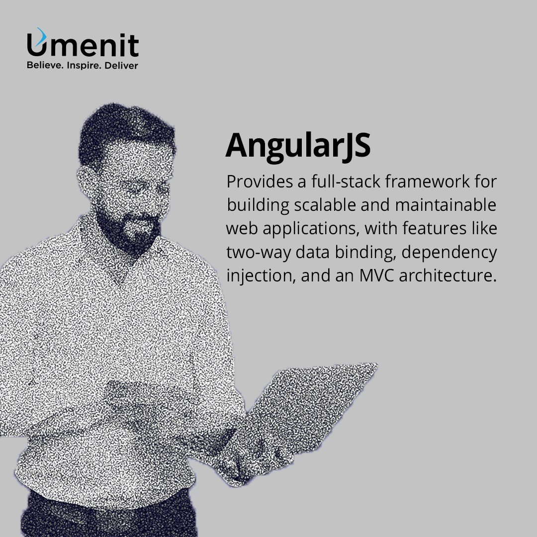 umenitofficial's tweet photo. Scale your #webapplications to new heights with #AngularJS
#Umenit offers expert services utilizing its full-stack #framework, including features like two-way data binding, and an #MVC architecture.
Build scalable and maintainable web apps with ease. Contact Umenit today! https://t.co/4g7BXmTHhb