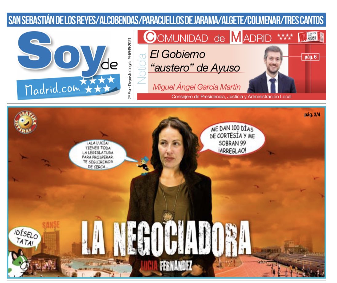 🗞️ Empezamos una nueva semana con la portada de <a href="/SoydemadridC/">SoydeMadrid_com</a>. 

Como siempre, digna de enmarcar. 

Puedes ver el número completo en contenidos.soydemadrid.com/Datos/Periodic…