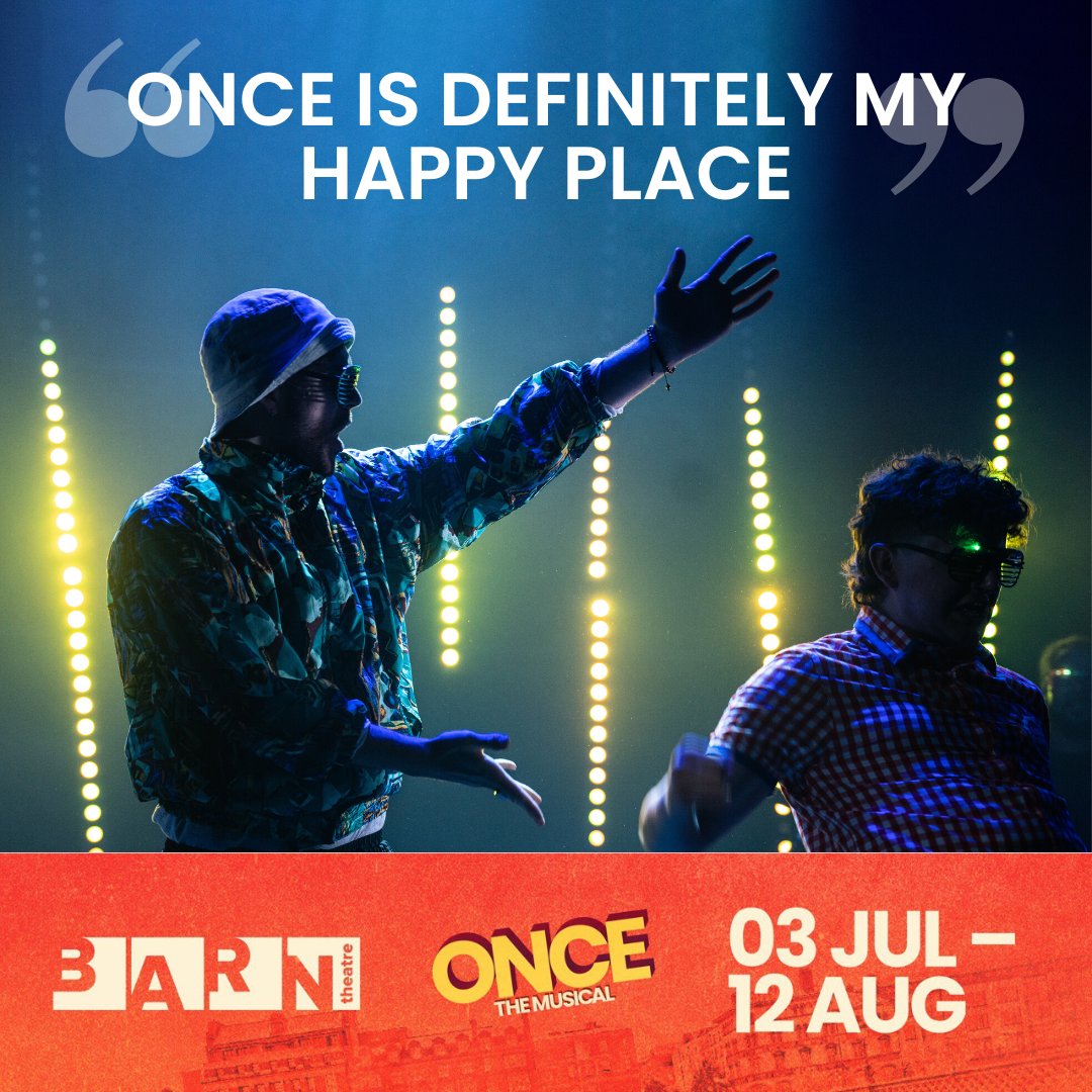 theBarnTheatre's tweet photo. "Once is definitely my happy place!"
Audience reviews of Once The Musical at The Barn Theatre. Have you booked your tickets?
https://t.co/xYknuPrRNc https://t.co/sa3CTuwUhE