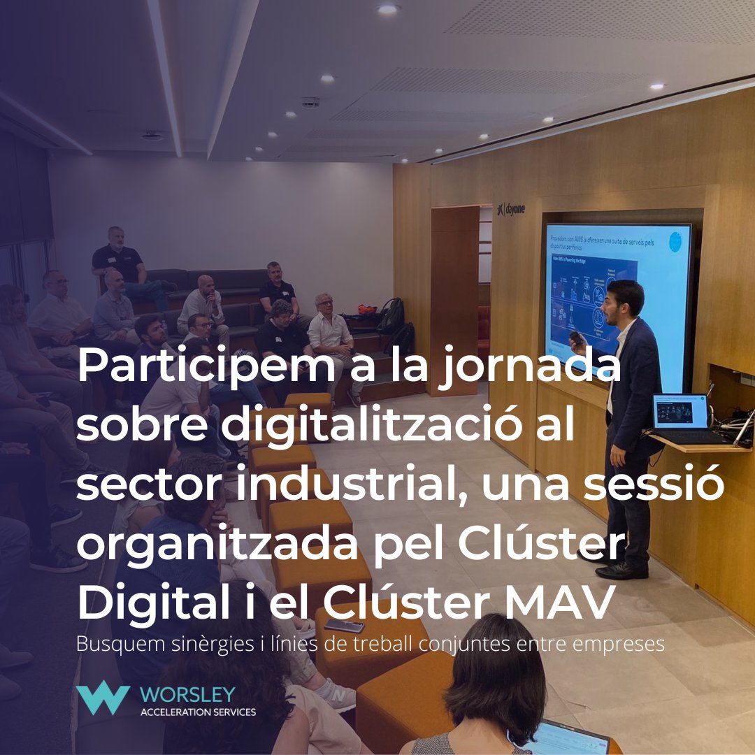 worsley_ac's tweet photo. La setmana passada vam tenir l'oportunitat d'aprofundir en el debat sobre el paper de l'IoT i el Machine Learning en la indústria amb les empreses del @ClusterMAV i el @Cluster_Digital. Agraïm a tots els assistents la seva participació! https://t.co/GKKU0Jyk31