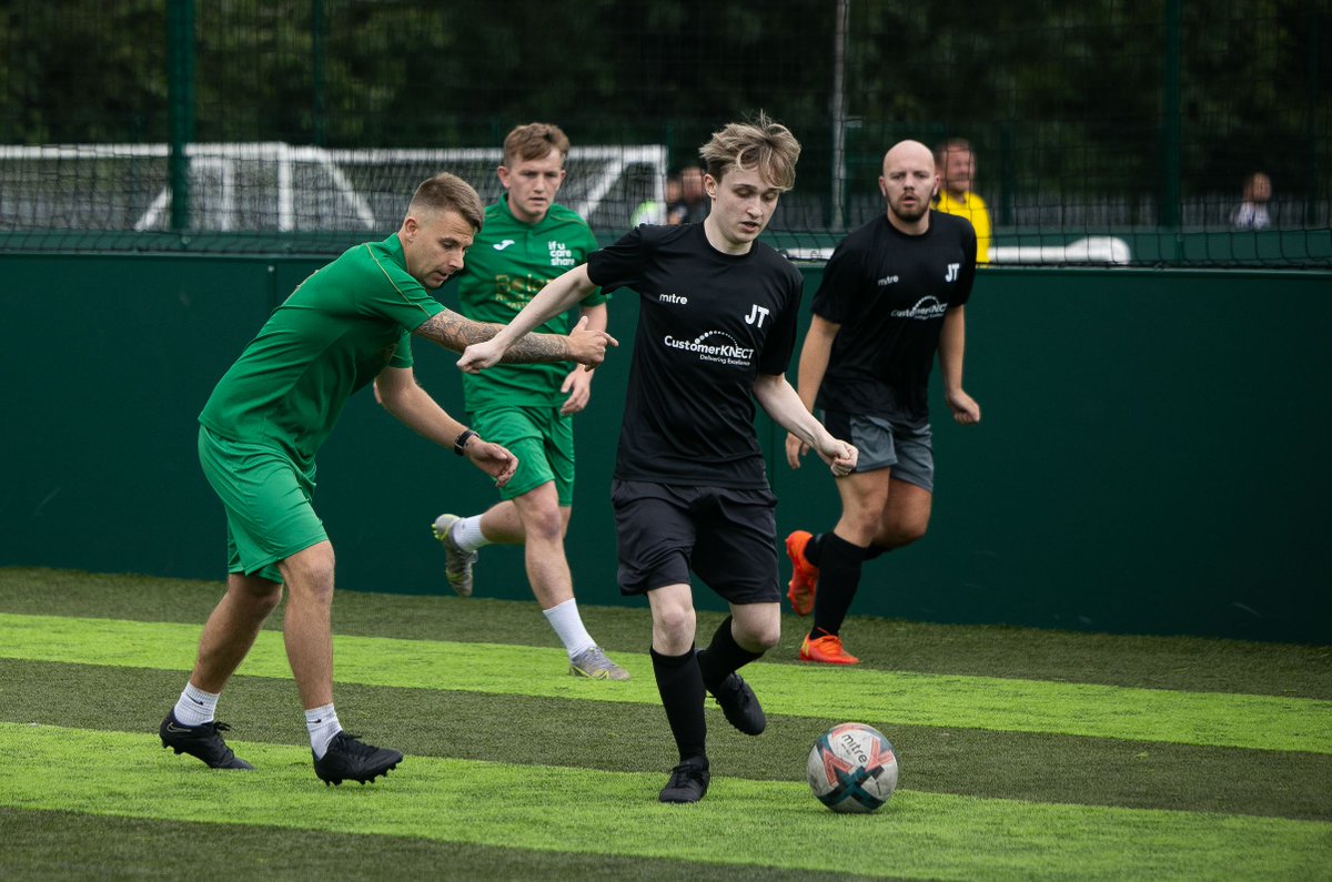 CustomerKNECT's tweet photo. Last Friday, CK took part in the annual Newcastle Charity Football Tournament (NCFT), hosted by @SellickGroup and in aid of @ifucareshare  (a charity who supports suicide prevention and bereavement) 💚

A great day raising money for a great cause! https://t.co/W62Z4maUUr