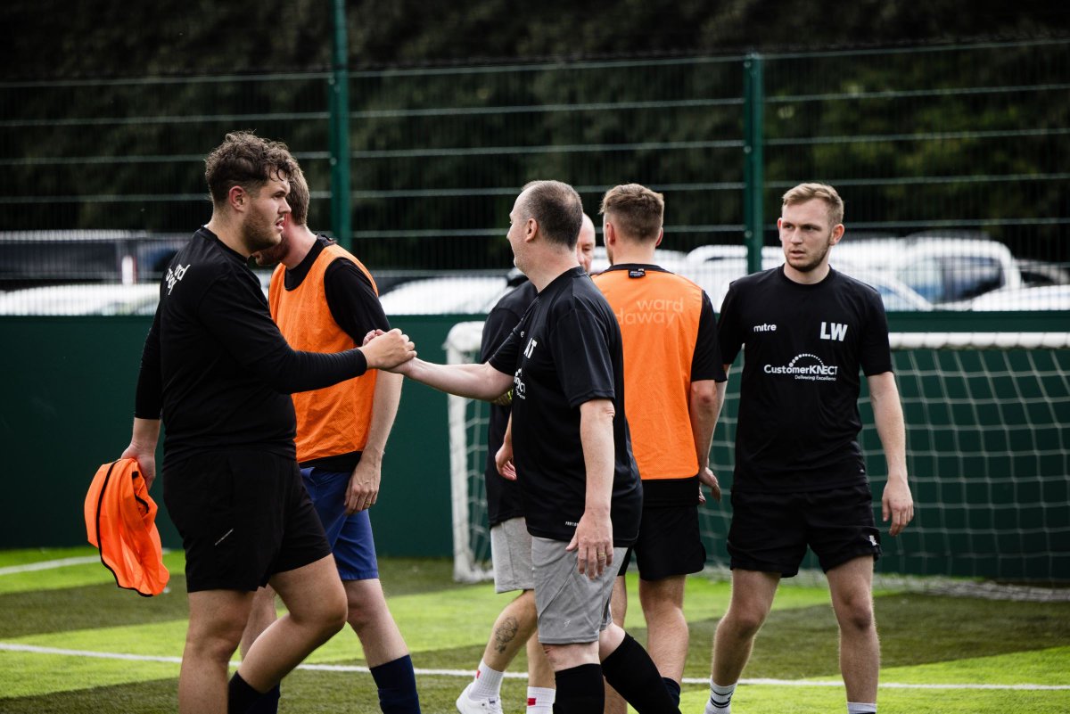 CustomerKNECT's tweet photo. Last Friday, CK took part in the annual Newcastle Charity Football Tournament (NCFT), hosted by @SellickGroup and in aid of @ifucareshare  (a charity who supports suicide prevention and bereavement) 💚

A great day raising money for a great cause! https://t.co/W62Z4maUUr