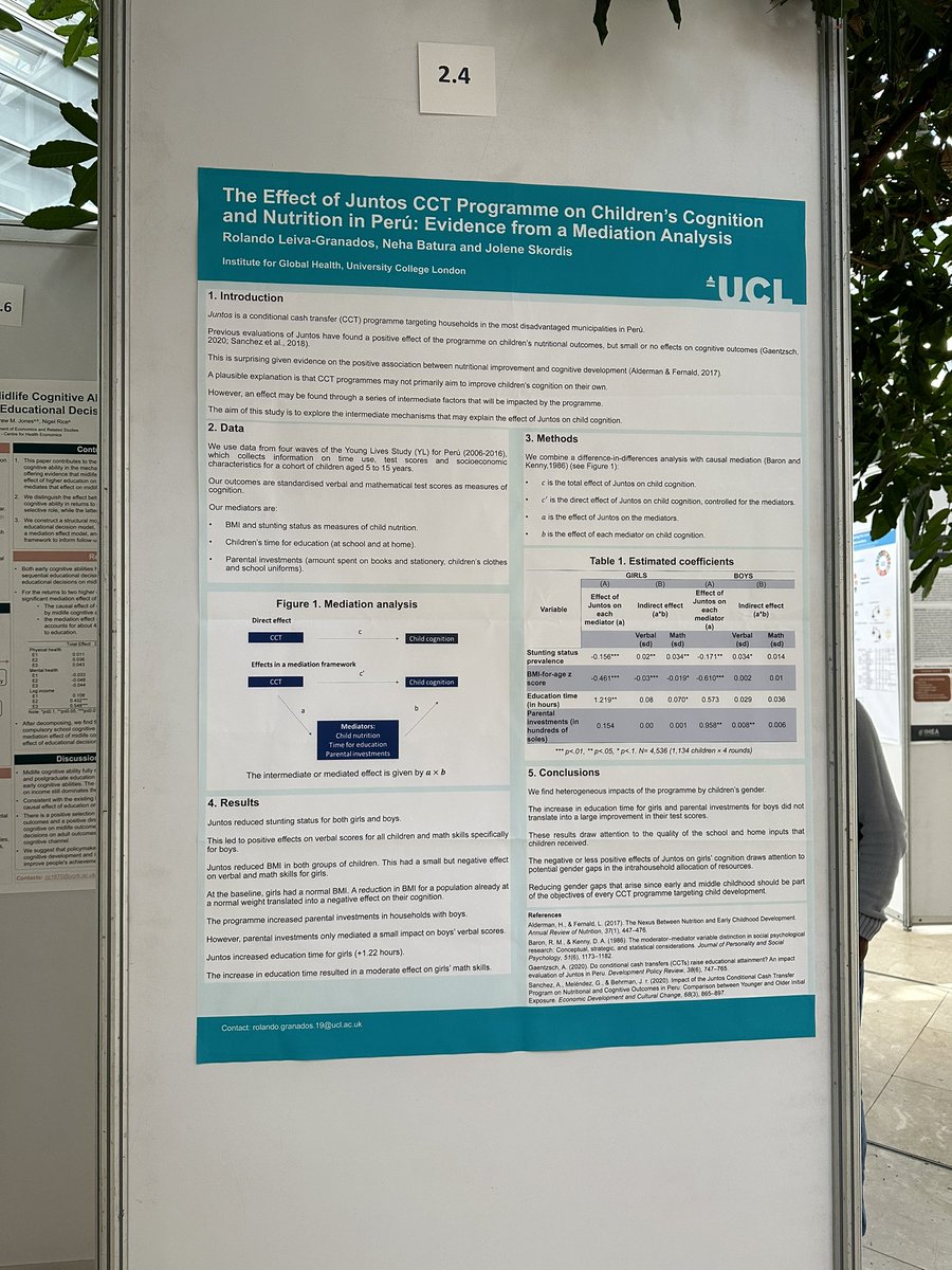 <a href="/rleivagr/">Rolando</a> PhD work is on display at 2.4 at #IHEA2023Congress. He could travel to Cape Town but <a href="/JSkordis/">Jolene Skordis</a> and <a href="/nehabat/">Neha Batura</a> will be at hand tomorrow (3-3:30 pm) to answer your questions and tell you more about his PhD!