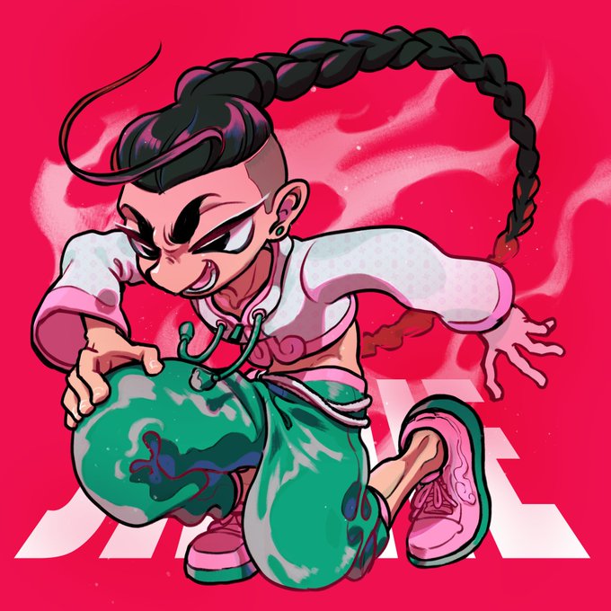 緑ピンクカラーがかわいい#StreetFighter6    #格ゲーキャラ描こうぜ 