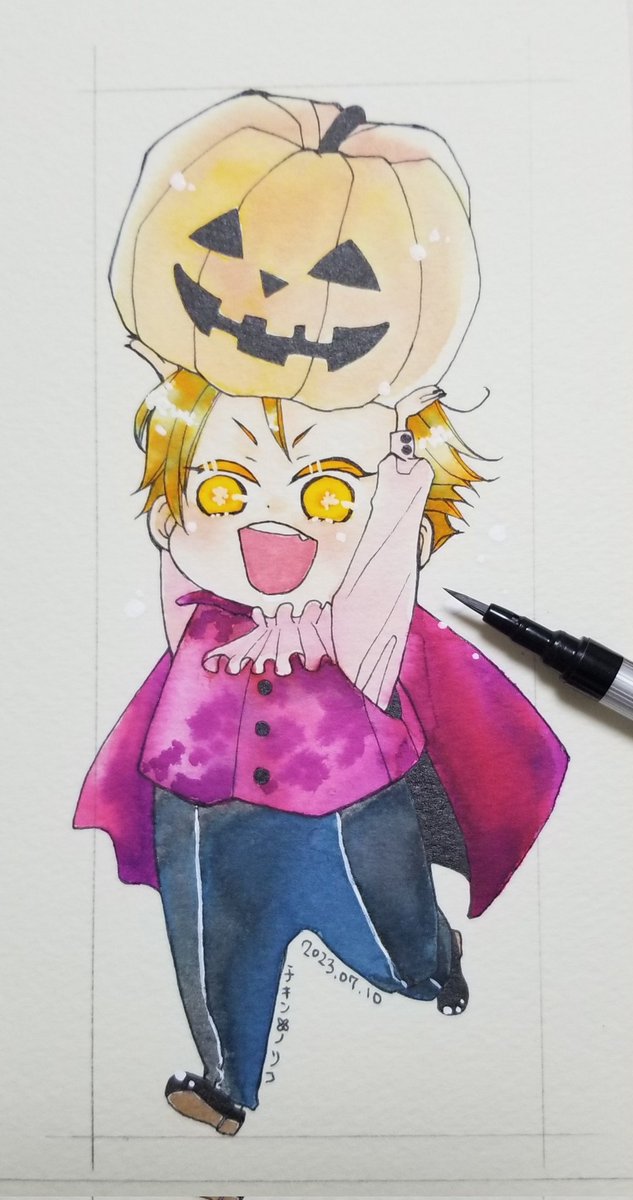 jack-o'-lantern pumpkin male focus pumpkin hat 1boy solo pants  illustration images