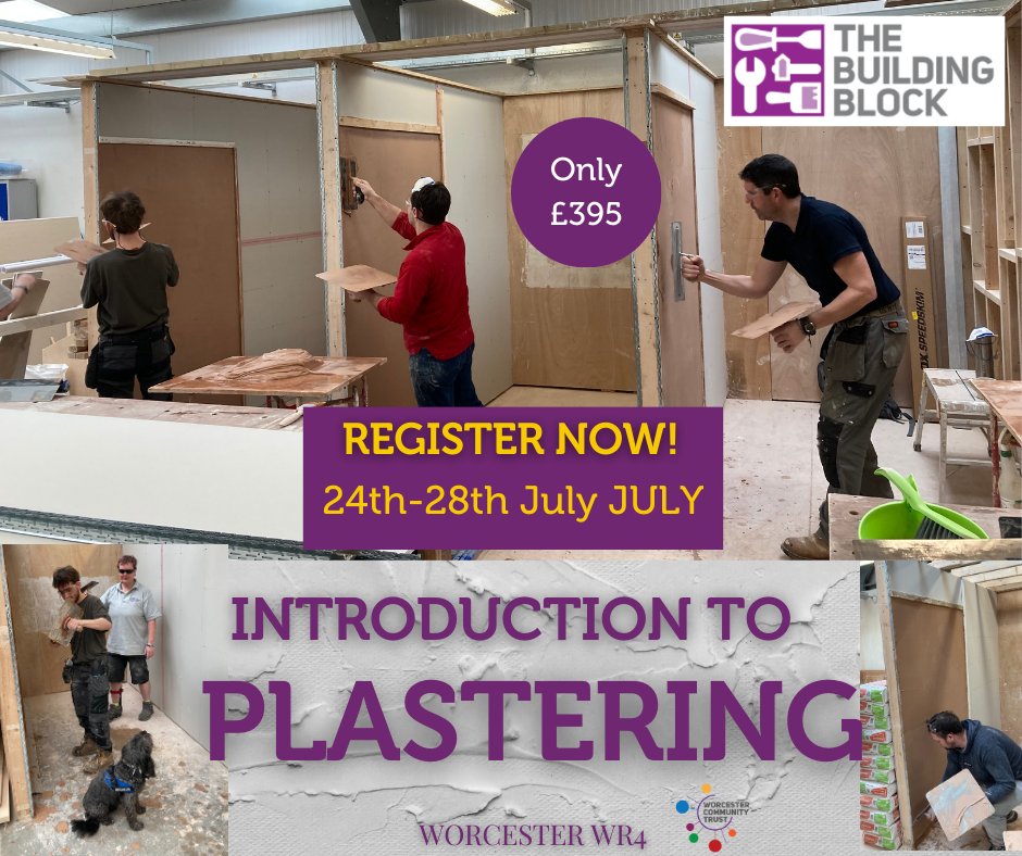 BuildBlockWorc's tweet image. 5 Days Plastering Course in #Worcester - 24th-28th July...who wants to know more.....#plastering #buildingblock #newskills #DIY #expandbusiness