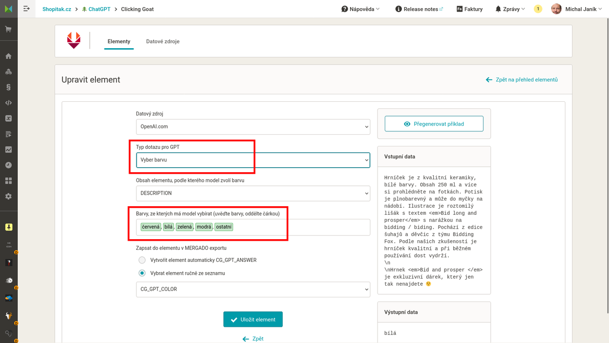 Dnes novinka, která přinese do <a href="/mergado_cz/">Mergado</a> rozpoznání barvy, velikosti či výrobce zboží za pomoci #GPT  #ClickingGoat

forum.mergado.cz/t/clicking-goa…