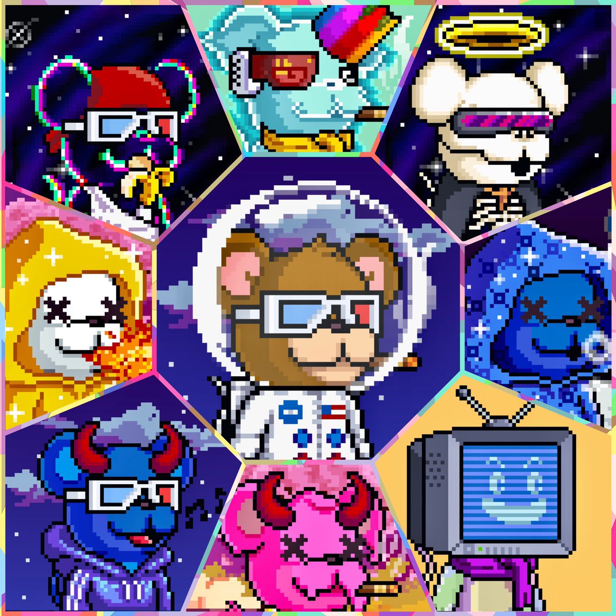 polydrinks's tweet photo. Looks nicely pixelated 👌 @NiceMice_NFT  @sol_nxxn 💎 https://t.co/mJ4wETr9gT