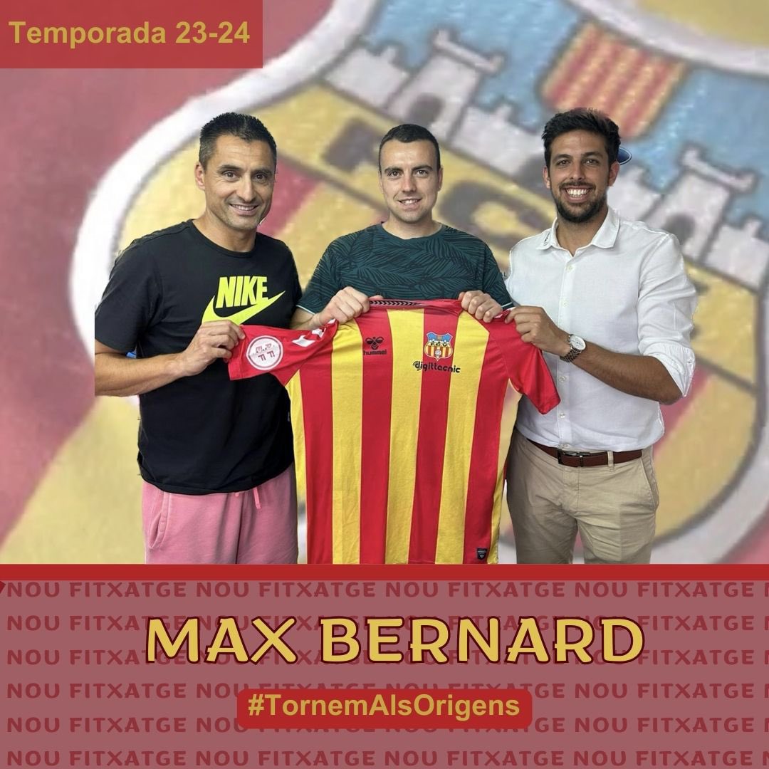 FCVilafranca's tweet photo. ✅ NOU FITXATGE 23-24 🔴🟡

Max Bernard, contundència i joventut

El jugador del garraf, torna al Vilafranca una temporada després. 

Bentornat Max, a per totes! 💪

#TornemAlsOrigens
#3RFEF5 https://t.co/utQ0cBAgFe