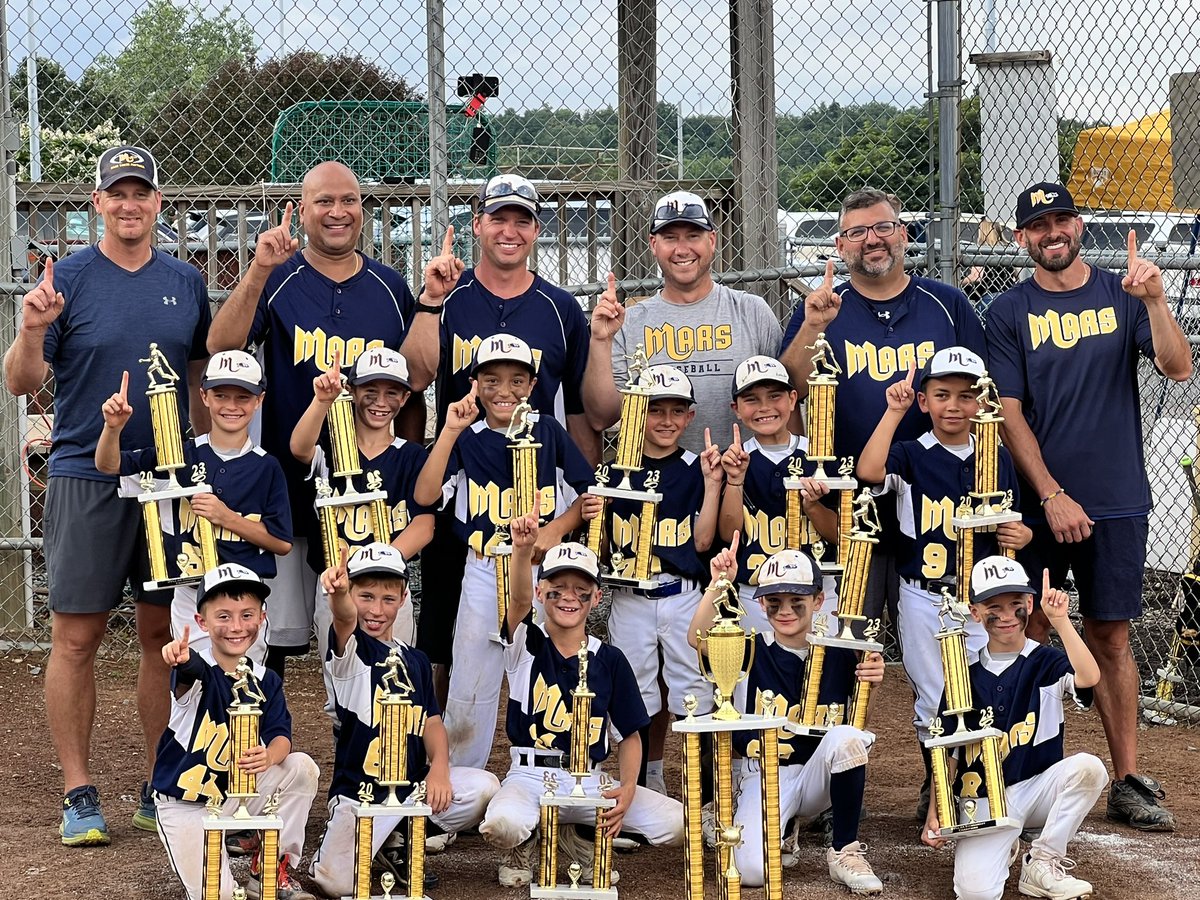Congratulations goes out to the Mars 8U Blue team. They just won the Ingomar A tournament after winning 3 straight today. 
These boys are going to need a bigger trophy case!! #BaseBall #Hardware #champions #summerfun #marsbaseball