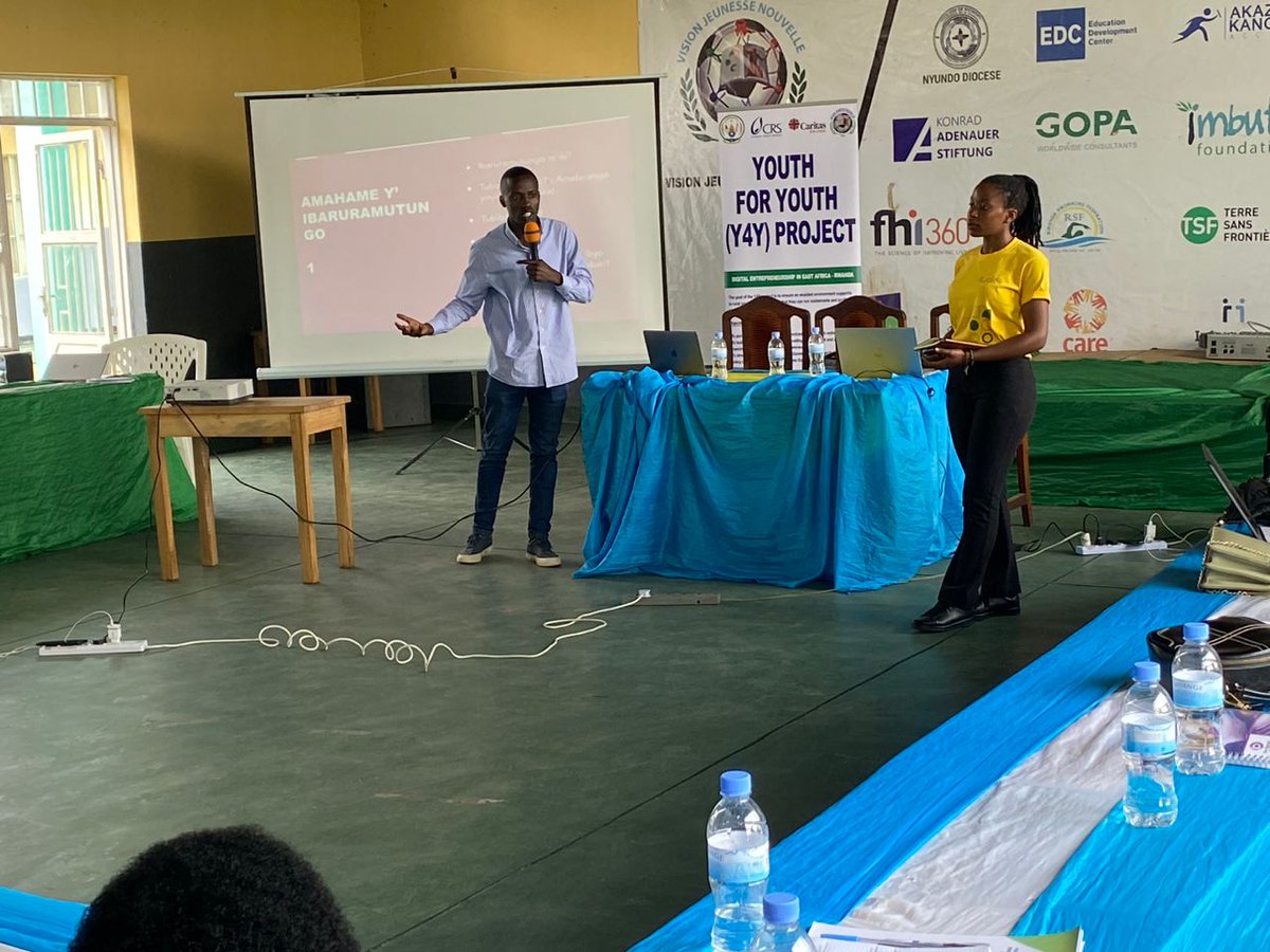CaritasRwanda's tweet photo. Today, @CaritasRwanda through the #Y4Y_project funded by @CrsRwanda launched a five-day workshop for the PSPs and YNAs, on the use of #Kudibooks & #CommCare case management to assist identified Youth entrepreneurs from @RubavuDistrict, @NyabihuDistrict, @HuyeDistrict & @Nyamagabe https://t.co/9ByAlfvv7j
