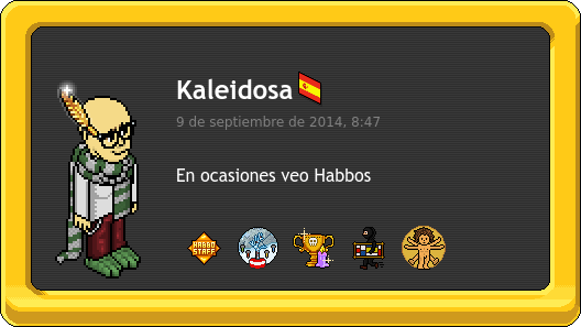 Habbo Staff Kaleidosa was unbanned from Habbo ES.
Creation Date: 09/09/2014 08:47:59 #Habbo