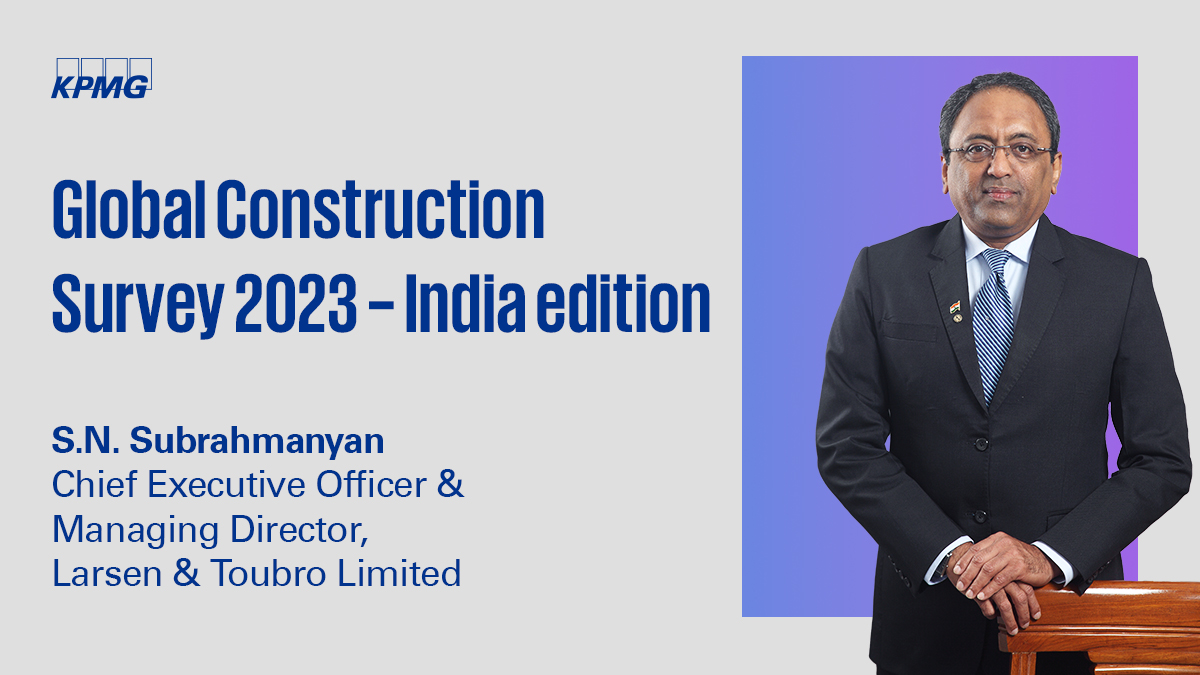 KPMGIndia's tweet image. Thanks to our #digital tools and systems, we now get the benefit of real-time updates, #predictiveforecasting and better collaboration between different teams - together they enable faster decision-making: S.N. Subrahmanyan, CEO &amp;amp; MD, @larsentoubro | #construction #contech