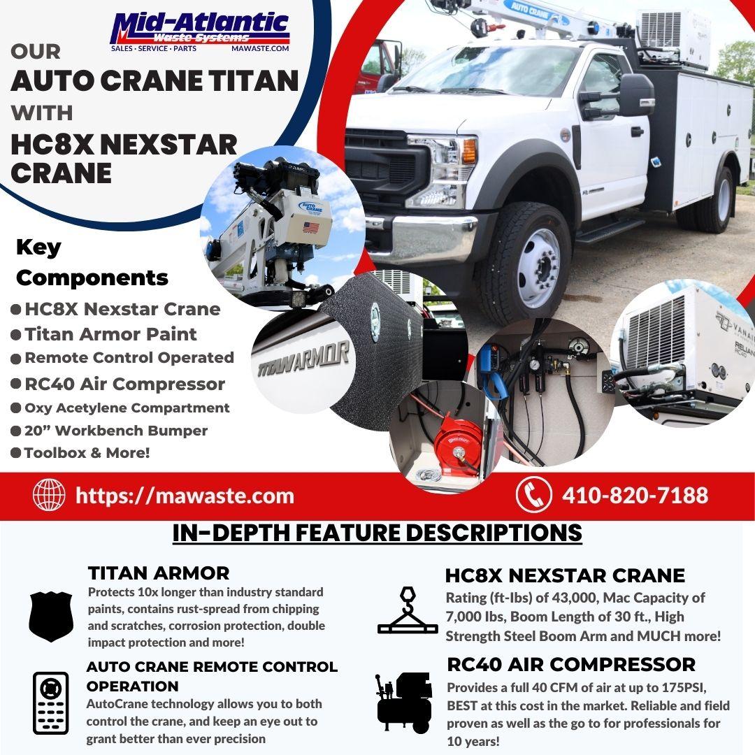 MAWasteSystems's tweet photo. #DidYouKnow that Mid-Atlantic Waste Systems is set to give a live demo of the HC-8x Auto Crane Titan at the Delaware State Fair? Don't miss this incredible opportunity to witness the Titan in action and meet our team! #MidAtlanticWasteSystems #DelawareStateFair #AutoCrane https://t.co/MJuXGRYlu2