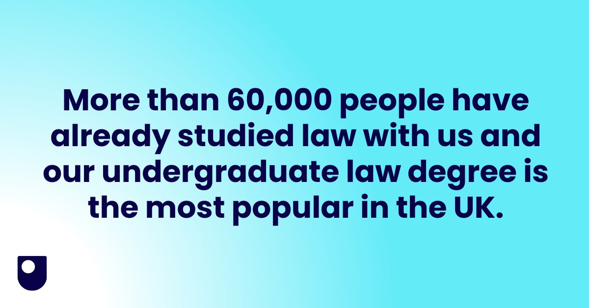 OU_Law's tweet photo. The Open University Law School offers world-renowned and innovative legal education.
More than 60,000 people have studied with us and our undergraduate law degree is the most popular in the UK.
#OULS_25 https://t.co/9pkopE9eGx