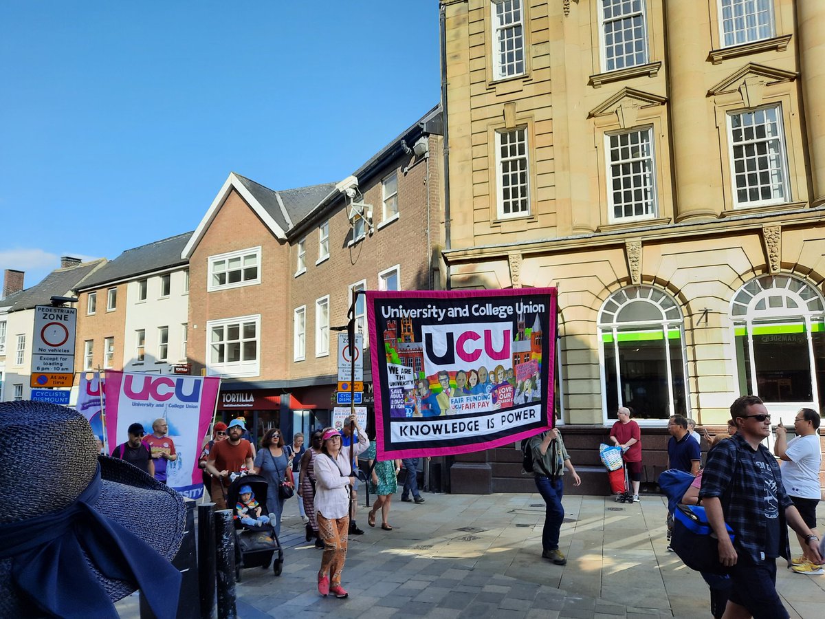 DurhamSUOpps's tweet photo. It was a joy as always this weekend to be at the miners' gala with friends and comrades old and new, including some of our @durhamSU team. It's my last one as a Durham resident, but I'll be back every year! 🚩 https://t.co/WrjuJrc7ee