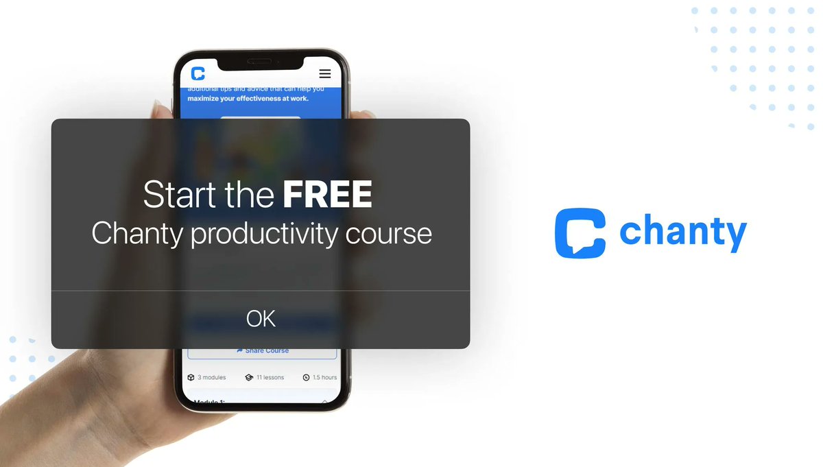 Get to know the art of being productive and conquer more in less time. Check out Chanty's FREE productivity course and get productive 💪 

buff.ly/3zuNK1P