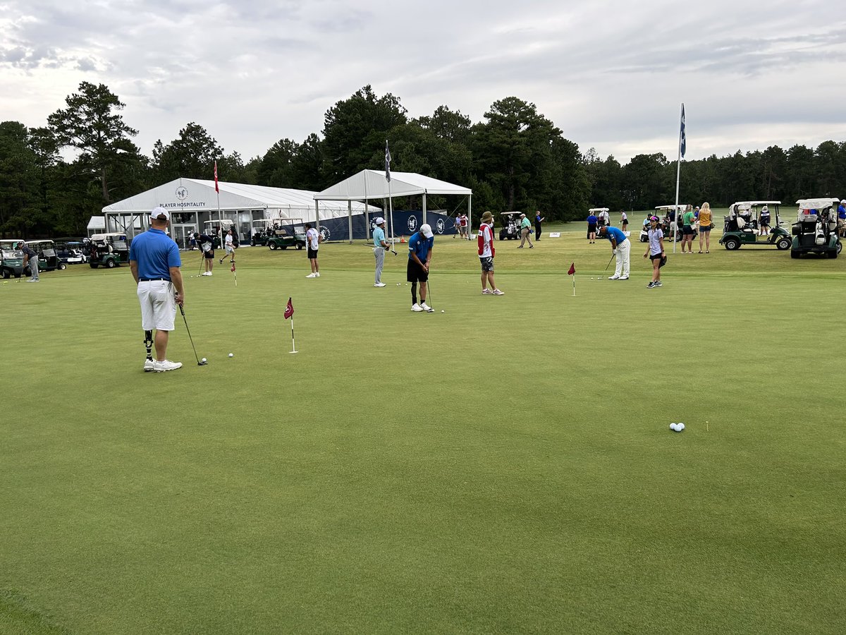 Jonathan_Bym's tweet image. And the second #USAdaptiveOpen is underway. Fayetteville’s Eli Villanueva with the first tee shot of the championship.