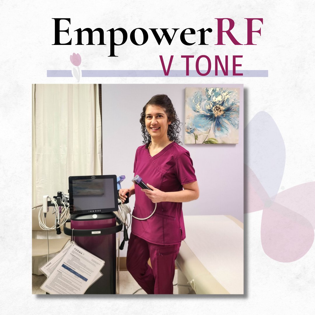 NRWomensHealth's tweet image. The #EmpowerRF by InMode device and its attachments bring a variety of women’s health treatments— AND for a limited time only, we are offering 20% off of treatments! 🙌

The V tone applicator mimics kegel exercises but at a higher intensity.  🙌🙋‍♀️

📲 (540) 605-7566

#VTone