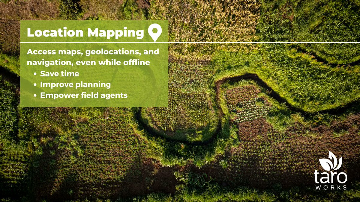 Unlock the power of location mapping for your projects 📍 

With TaroWorks' innovative GPS coordinate mapping and field data integration, you can empower your field agents to navigate remote terrains with ease - all while offline. 

Learn more: buff.ly/44ztadQ