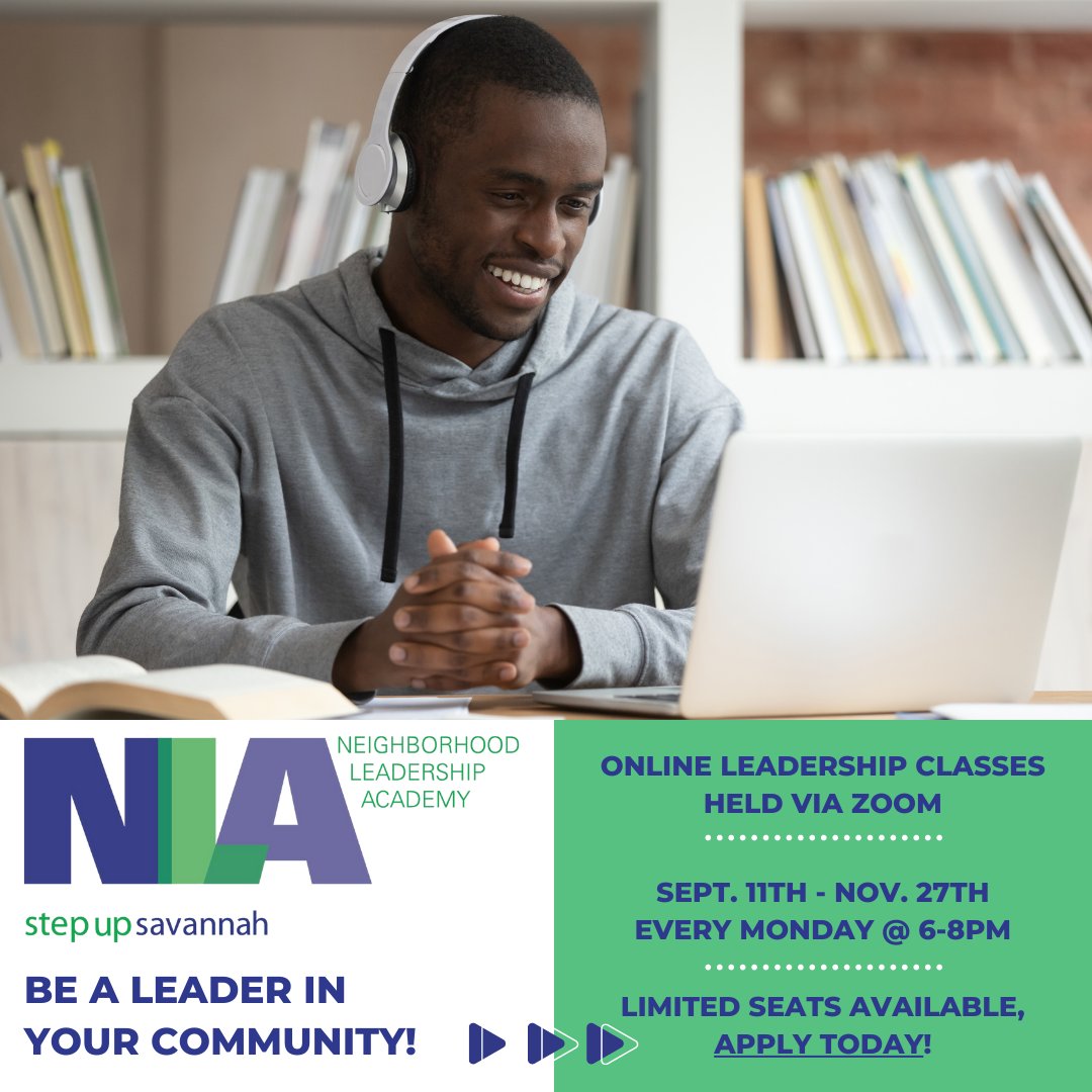 StepUpSavannah's tweet photo. Join the Neighborhood Leadership Academy and unleash your potential! Apply today for our 12-week program starting on Sept 11th: https://t.co/DpOpsmp4xw
#NeighborhoodLeadership #LeadershipDevelopment #StepUpSavannah #MakeADifference #CommunityImpact #ChathamCounty #SavannahGa https://t.co/mQQzsLILjr