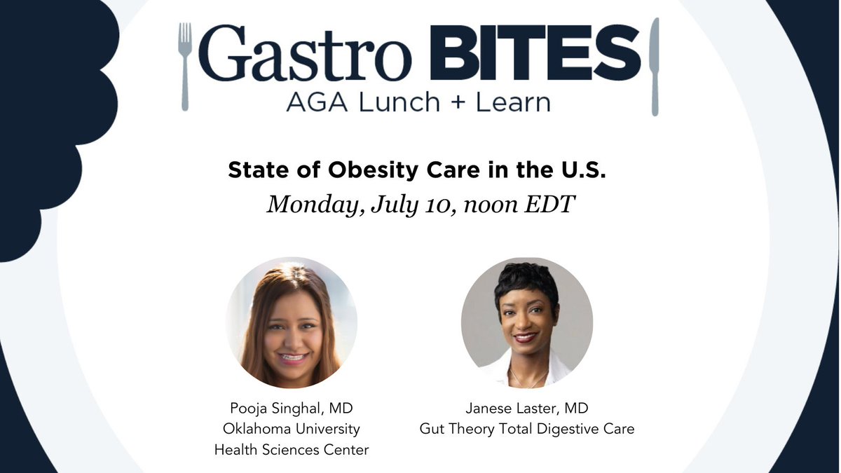 Don't miss today's free webinar at noon EDT. Join @GastroHealthDoc and @gutdoc18 to explore #obesity and understand U.S. legislation's impact on patients and healthcare providers. ow.ly/pRJK50OH447