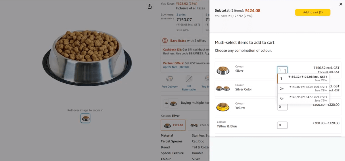 amazon_va's tweet image. New BuyBox Multiple on Amazon. A feature that simplifies the process of buying multiple products at once with a single click. How to make the most of it?
#amazonppc #amazonfba #BritishGP #Norris #Facci #Ferrari #Erdogan #McLaren #Nnattawin
#MilePhakphum #bb0un #PrimeDay2023 #VA