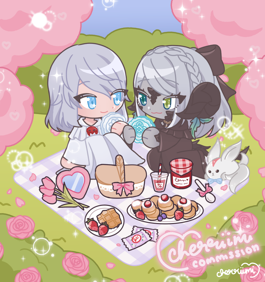 null 「last spring picnic from june batch thank」|𝙖𝙧𝙞𝙨𝙖 🐱🍒 cf16 G27-28のイラスト