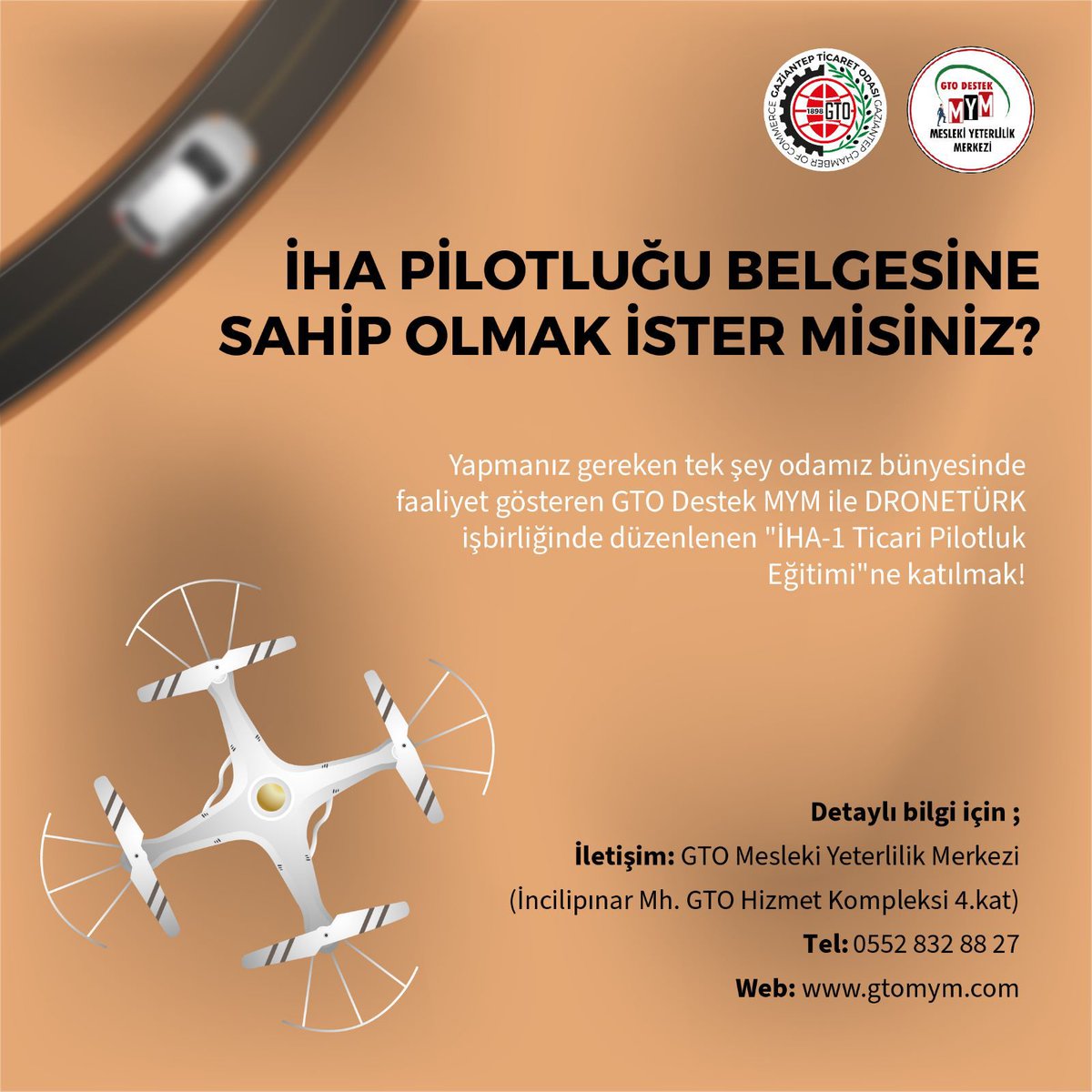 Gaziantep Ticaret Odası (@gaziantepto) on Twitter photo 🕹️İHA PİLOTLUĞU BELGESİNE SAHİP OLMAK İSTER MİSİNİZ❓
🟠<a href="/gtomym/">GTO Mesleki Yeterlilik Merkezi</a>, ''Geleceğin 100 Mesleği'' arasında gösterilen İHA PİLOTLUĞU eğitimlerine hız kesmeden devam ediyor.
☑️Siz de ''İHA-1 PİLOTU'' olup, geleceğin mesleğine sahip olmak istiyorsanız geç kalmadan başvurunuzu 🕹️İHA PİLOTLUĞU BELGESİNE SAHİP OLMAK İSTER MİSİNİZ❓
🟠<a href="/gtomym/">GTO Mesleki Yeterlilik Merkezi</a>, ''Geleceğin 100 Mesleği'' arasında gösterilen İHA PİLOTLUĞU eğitimlerine hız kesmeden devam ediyor.
☑️Siz de ''İHA-1 PİLOTU'' olup, geleceğin mesleğine sahip olmak istiyorsanız geç kalmadan başvurunuzu