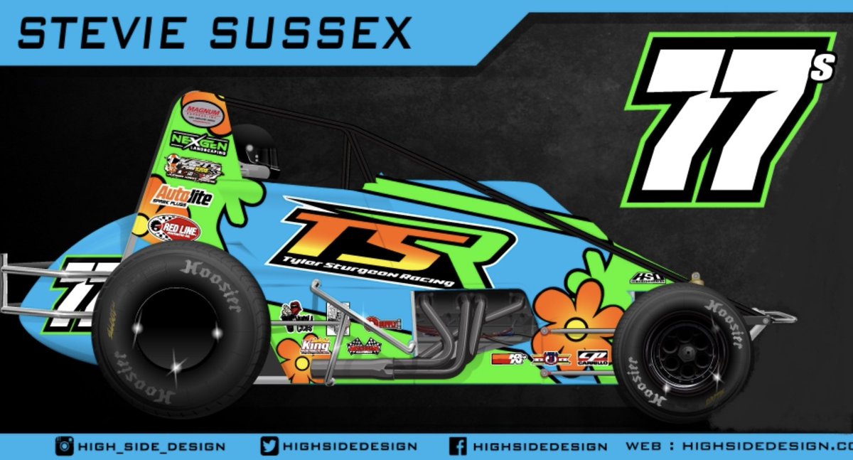 🔥📣🔥📣 Official car design for the 77s <a href="/Sussex45/">Stevie Sussex</a> will pilot for the 2023 <a href="/USACNation/">USAC Racing</a> Indiana Sprint Week!! 🔥📣🔥📣 We still have real estate available on the car for anyone who wants to be part of the TSR/Stevie Sussex team!