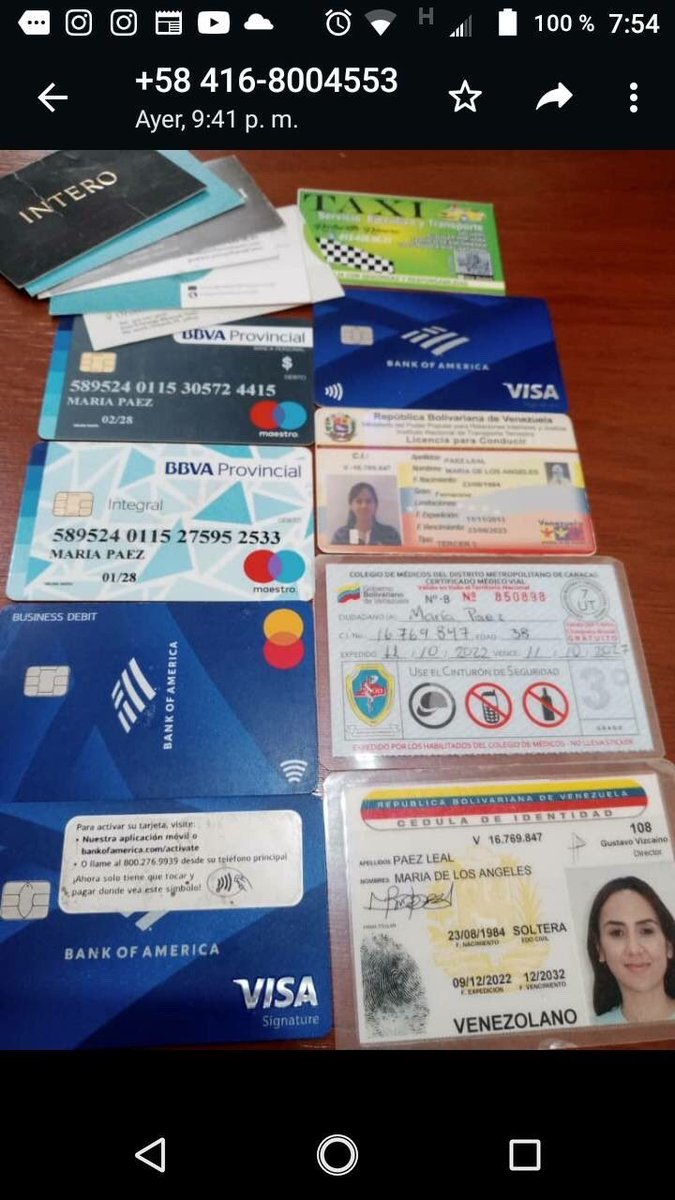 #ULTIMAHORA 

Si alguien reconoce a esta persona, estos documentos fueron encontrados en la plaza Bolívar, rueda en los grupos. MAXIMA DIFUSION PARA QUE SEA ENTREGADA SOLO A SU DUEÑA PUESTO QUE HAY COSAS IMPORTANTES ALLÍ.