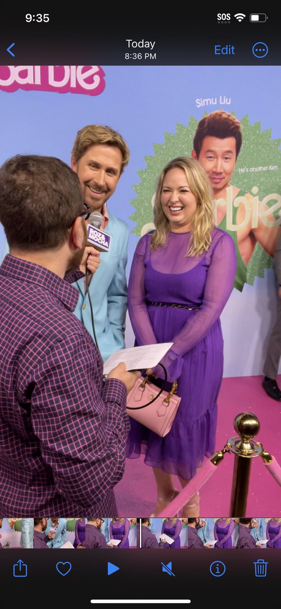 DamnitMaurie's tweet photo. So much awesome KENergy on the pink carpet for #Barbie! SO cool and fun chatting with #SimuLiu & #RyanGosling! #Kenada https://t.co/InIiHTRkTd