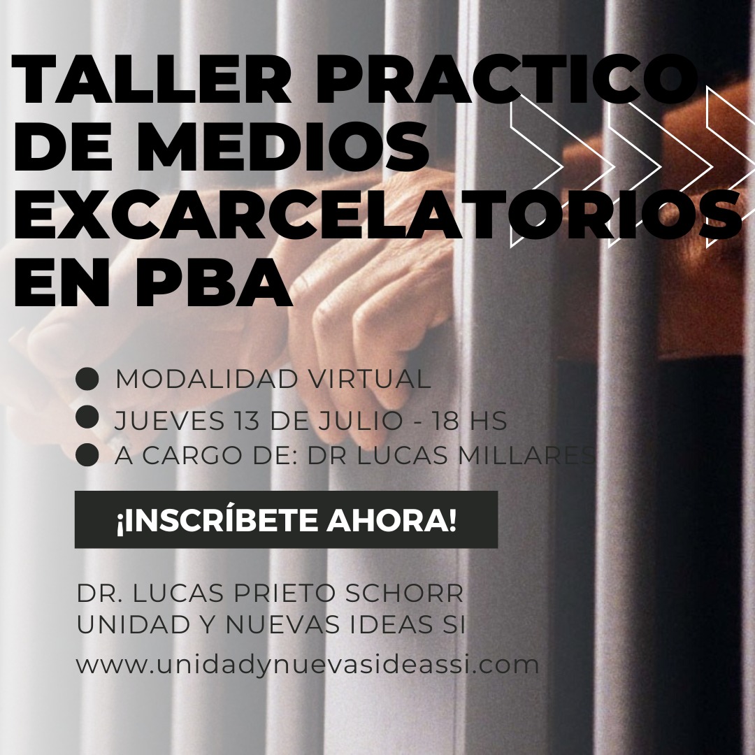 PrietoSchorr's tweet photo. Este jueves 18hs taller #gratuito  sobre " Medida morigeradora de la prisión preventiva,  eximición de prisión, excarcelación ordinaria y extraordinaria,  Habeas corpus, etc." a cargo del Dr Millares para anotarse ingresar al link 👇https://t.co/lZZ6dyq8Q5