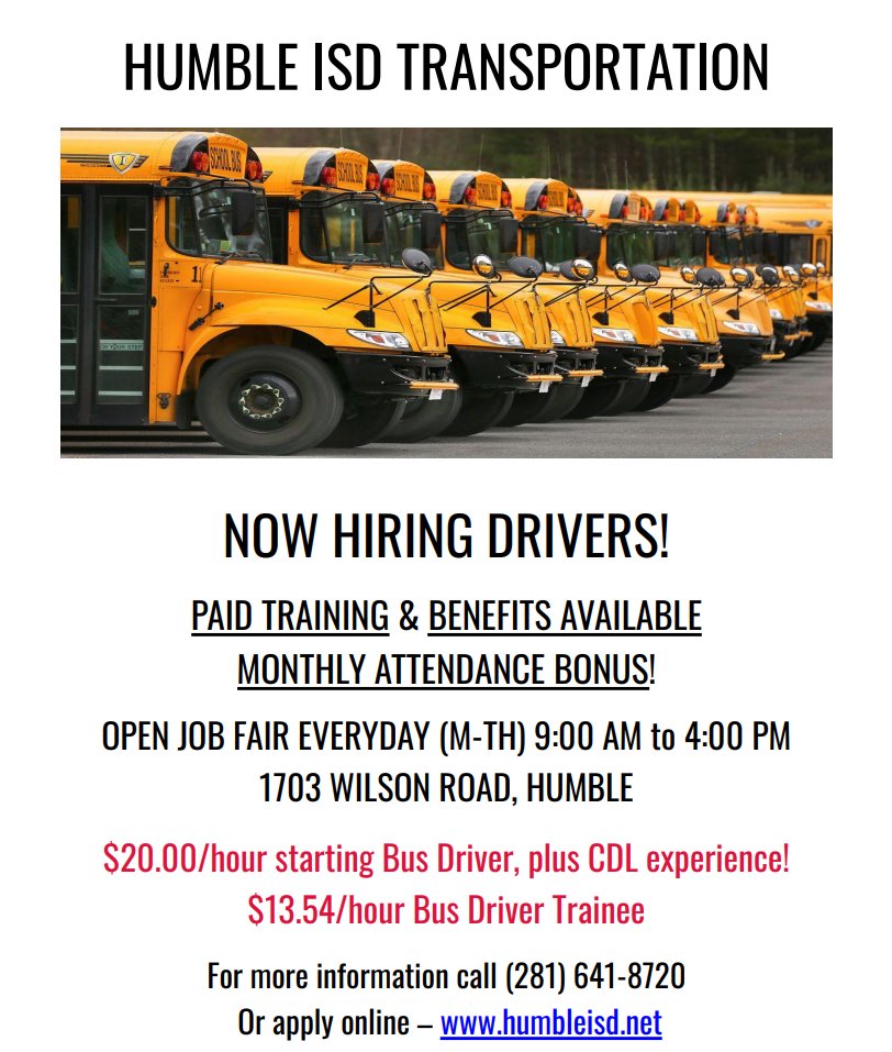 Humble ISD Transportation (@humbleisd_buses) on Twitter photo 