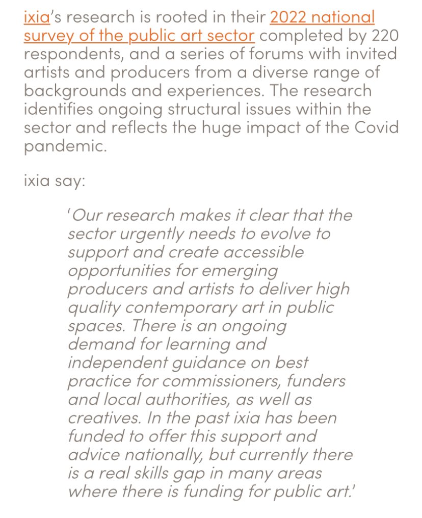 publicartonline's tweet photo. Post pandemic research confirms major issues &amp; potential of UK public art sector 
https://t.co/egfhmo4Yna #publicart #culturalsector #arts #artists https://t.co/vjaM9OpyNs