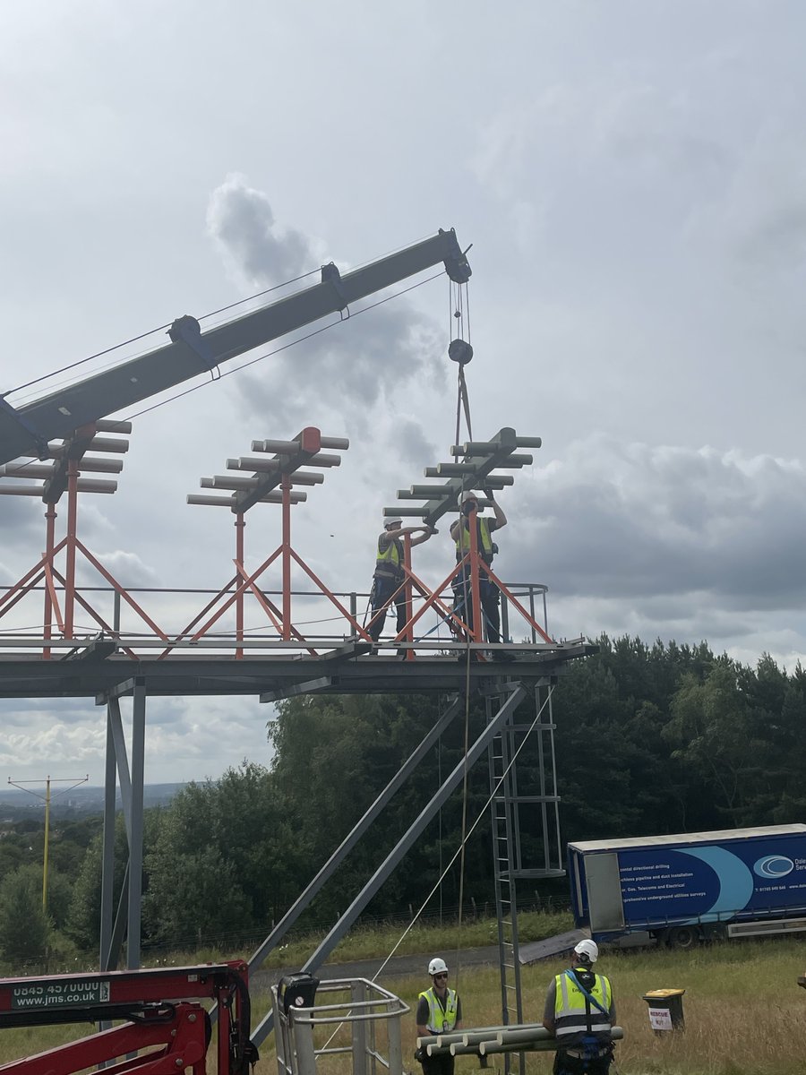 LBIAirport's tweet photo. ✈️🔧 Ensuring Safe Landings! Our dedicated LBA Engineering Team is currently working hard on-site to replace the aerials on our Instrument Landing System (ILS). The ILS is an essential safety feature, providing critical guidance for aircraft during low visibility approaches. 📡 https://t.co/b7G3ElllQb