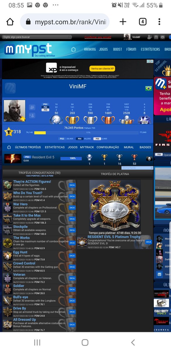 ViniMendonca_'s tweet photo. 13 anos para platinar um jogo...ahaha. Resident Evil 5. 
#ResidentEvil #residentevil5 #platinumtrophy #playstationtrophy https://t.co/HB18IEeMOl