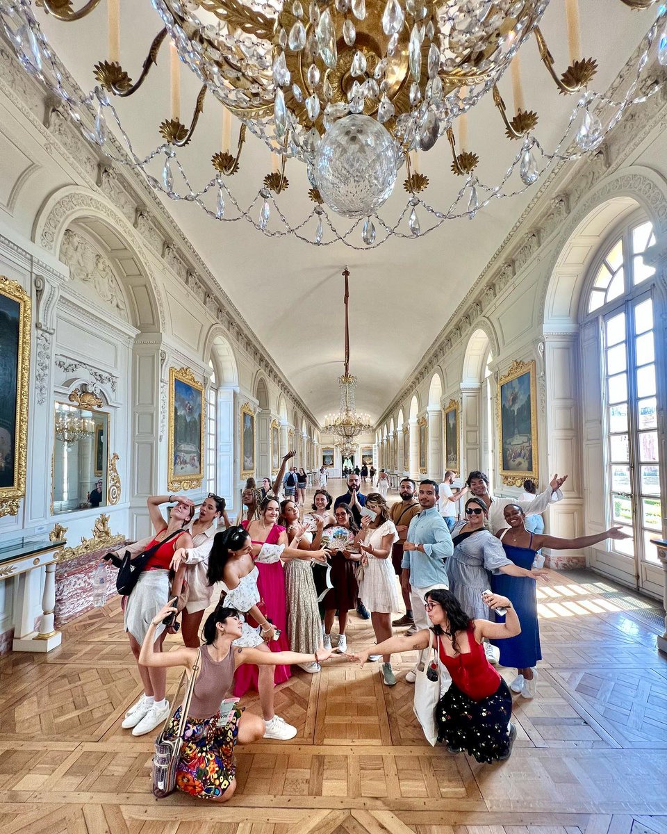fiuhonors's tweet photo. Our Honors College France Study Abroad students at Versailles. France is the final program of the summer of seven along with UK, Costa Rica, Vietnam-Cambodia, Italy, Japan, and Spain. The inimitable professor @johnwbailly leads the program.

@FIU 
@FIU_EdAbroad 
@FIUPresident https://t.co/si3jrSv0Ze