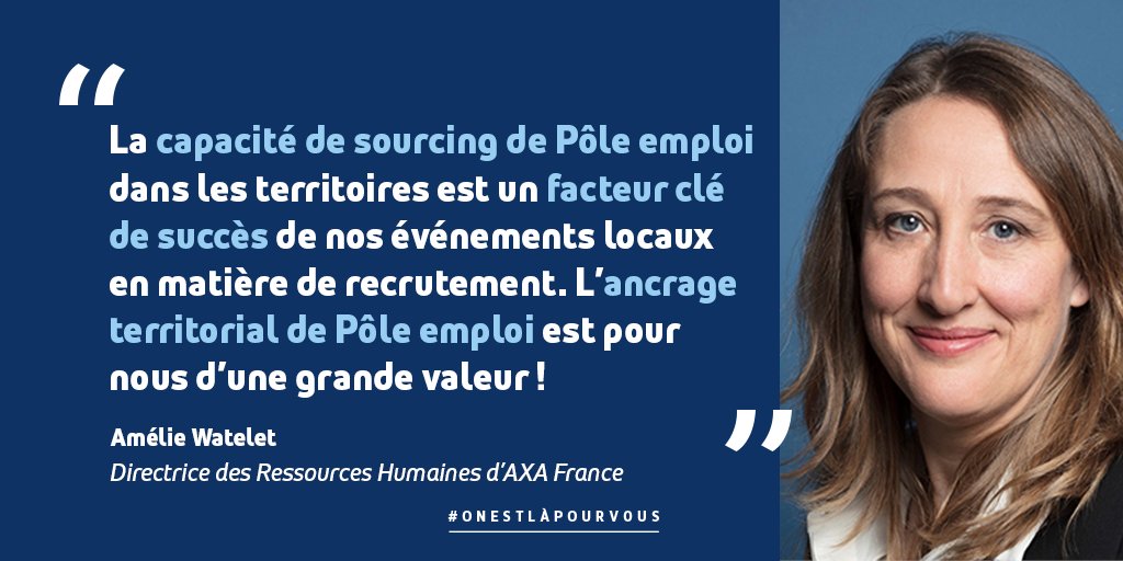 Comment @pole_emploi accompagne les entreprises dans leur #recrutement ? 🤝

<a href="/AXAFrance/">AXA France</a>, membre de la communauté @LaCL2E, annonce le recrutement de + de 6 000 personnes en 2023 🔎

🎙️ Rencontre avec <a href="/AmelieWT/">Amelie Watelet</a>, directrice #RH d'AXA France ➡️ pole-emploi.org/accueil/actual… #AvecPôleEmploi