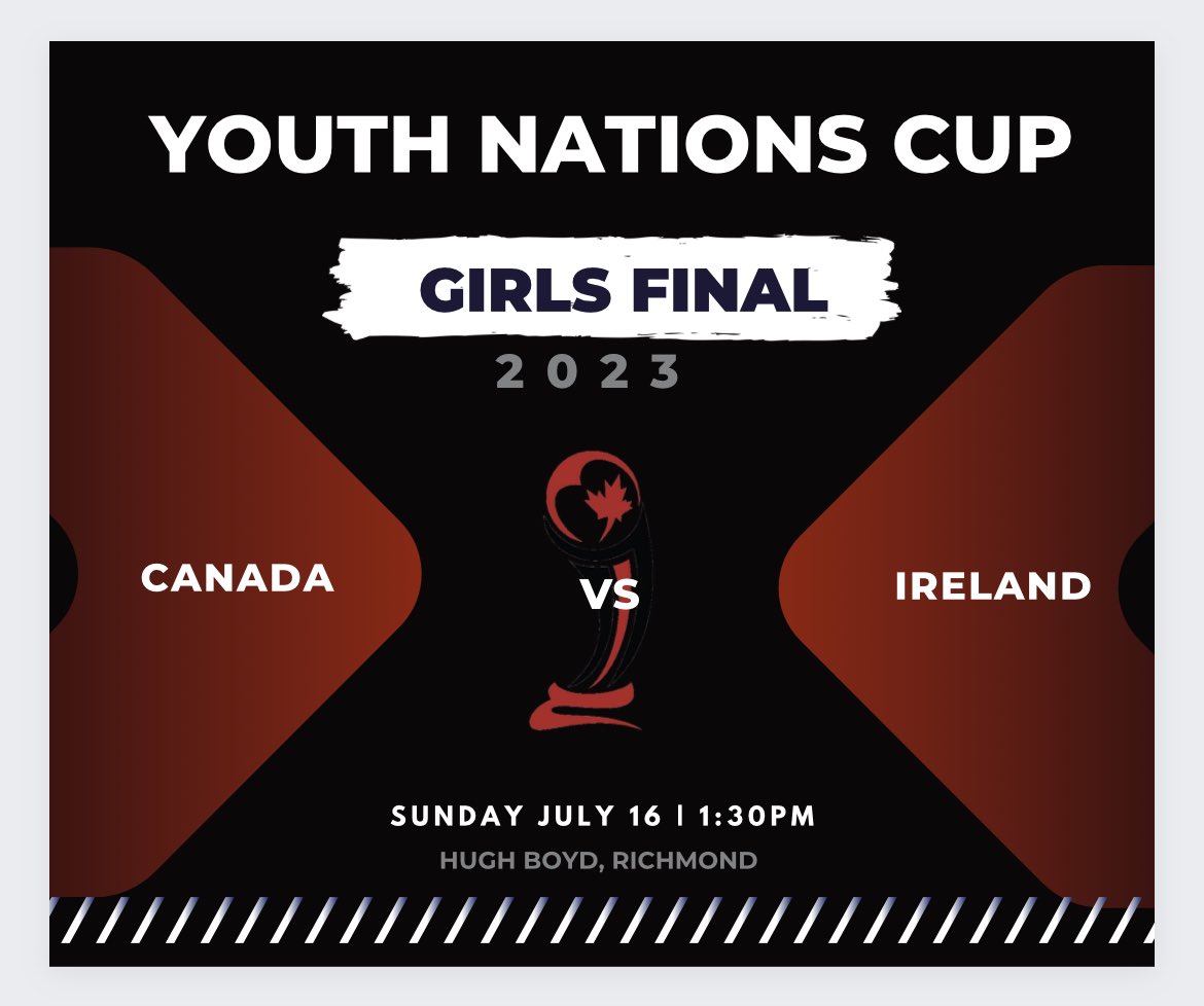 ync_teamcanada's tweet photo. Finals bound! July 16, 2023, Hugh Boyd, Richmond at the @NationsCup! https://t.co/pW6oGorVf4