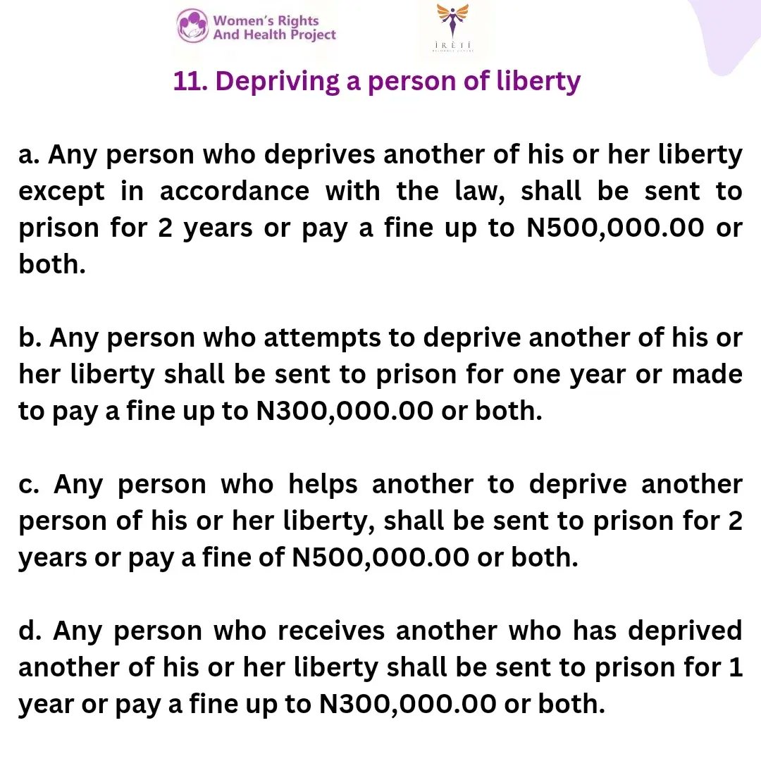 wrahpnigeria's tweet photo. Series 3 of the Edo state SIMPLIFIED VAPP Law is today ๐
Do not forget to Like,share and comment with this post.
Help someone know the VAPP Law today.
Visit https://t.co/lMXbQl5tQU to download the full copy.
#monday #mondaylearning #vapp #vapplaw #wrahpnigeria https://t.co/yrD5l82Ic1
