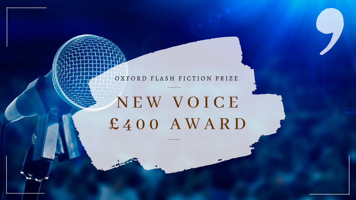 To nurture raw talent, the Oxford Flash Fiction Prize has raised the New Voice Prize to £400 &amp; to include editorial guidance from @MarieGethins before publication. 

Find out more:
oxfordflashfictionprize.com/2023/07/10/the…

Never been published? Enter today!