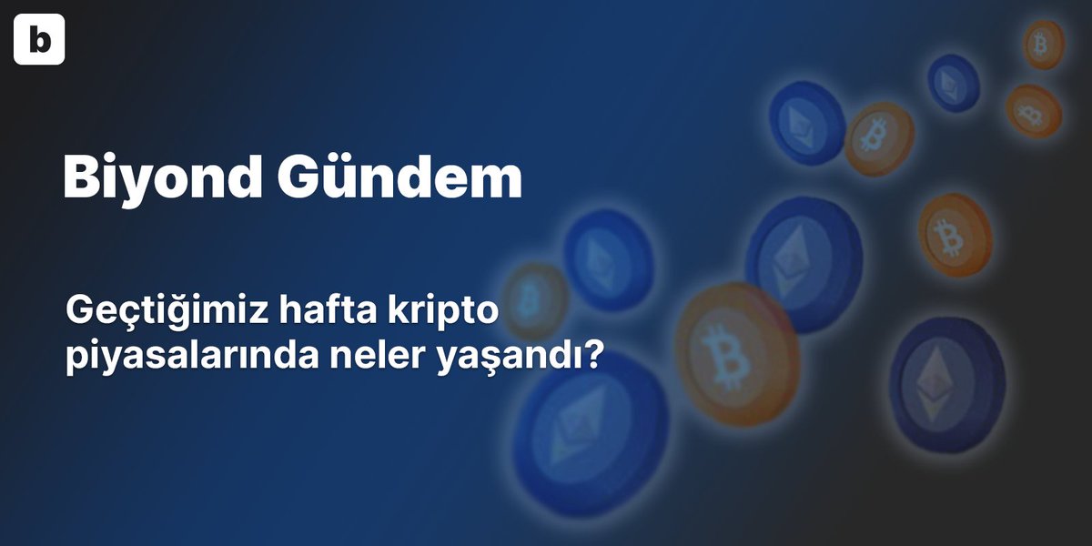 🗓️ Biyond Gündem

Gündemi takip etmek, piyasada işlem yaparken ve yatırım stratejilerinizi belirlerken büyük bir önem taşır.

Biyond ekibi olarak takip ettiğimiz, geçtiğimiz haftalarda kripto para ekosistemini ve finansal piyasaları etkileyen birçok haberi derledik.

🧵 [1/11]
